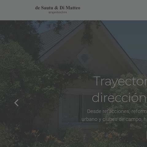 Sitio Web del Estudio de Arquitectura de Sautu y Di Matteo – 2021