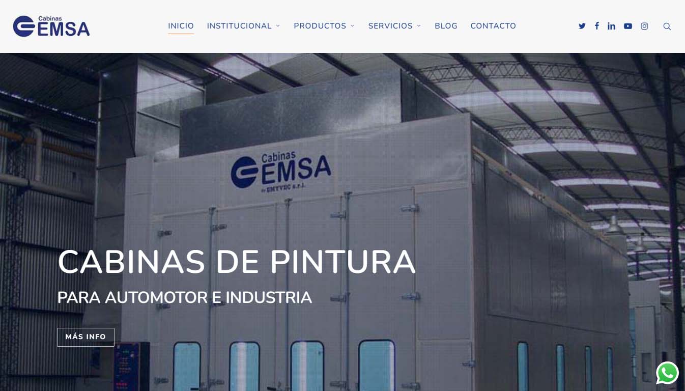 Desarrollo de Sitio Web para Cabinas EMSA