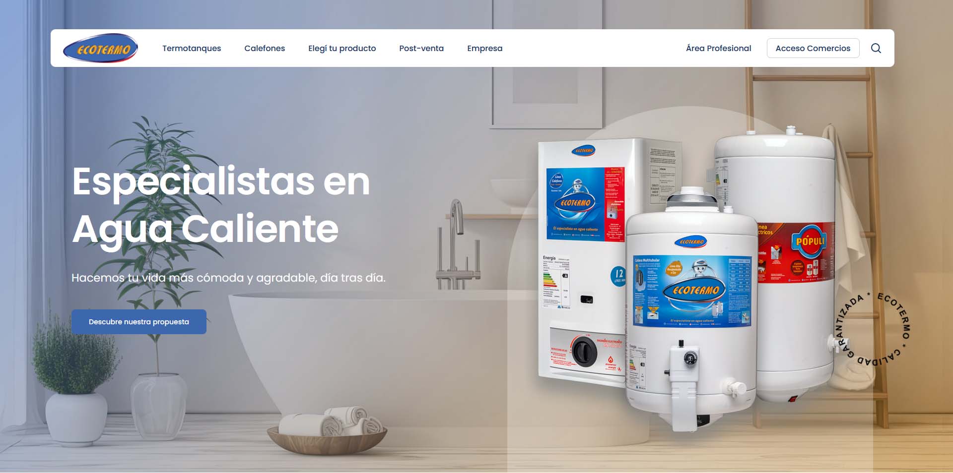 Desarrollo de nuevo Sitio Web para Ecotermo