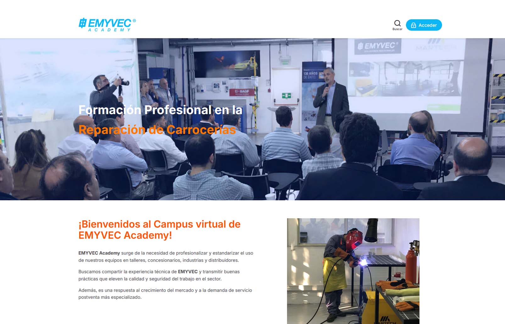 Plataforma y cursos E-Learning para EMYVEC